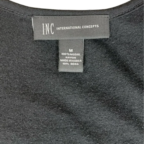 NWT INC International Concepts Black Tiered Tank Top (TSE-V) - Picture 6 of 9